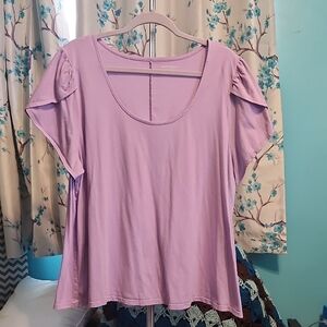 Lane Bryant Lavender Short Sleeve Top